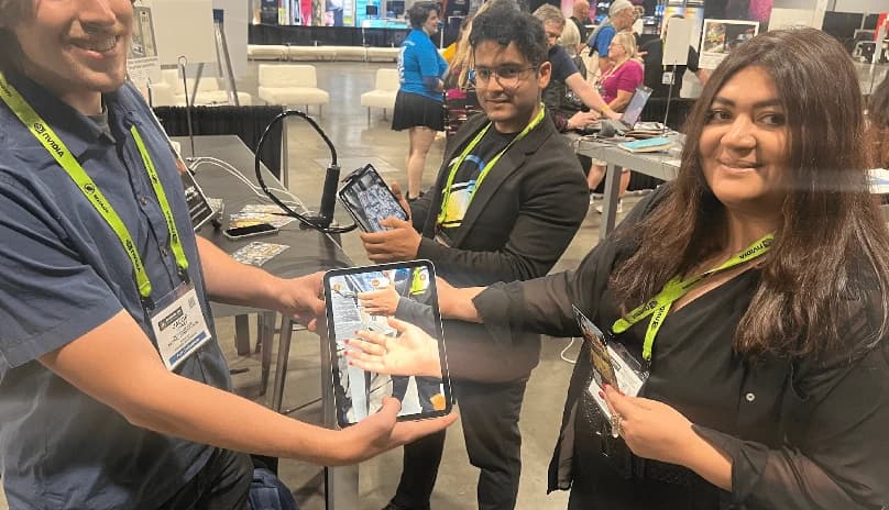 Team presenting at conference