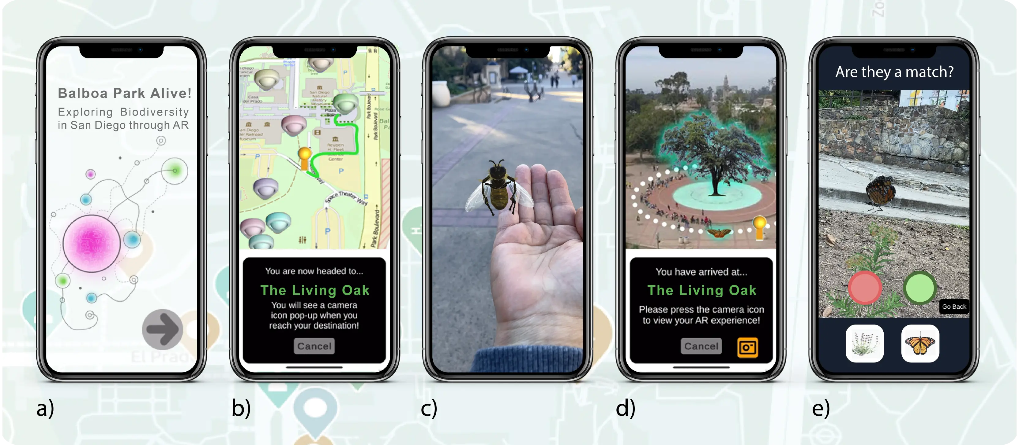 Balboa Park Alive App Screens